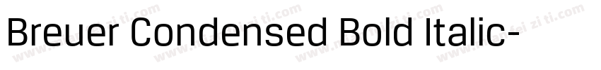 Breuer Condensed Bold Italic字体转换